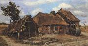 Vincent Van Gogh, Cottage with Decrepit Barn and Stooping Woman (nn04)